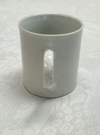 A rare Chinese 'Portrait' cup and saucer, Hervou&euml;t collection, 18/19th C.