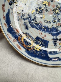 A Chinese Imari-style plate with landscape design, Johanneum mark, ex-collection of August the Strong, Kangxi