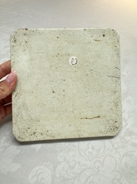A Chinese famille rose 'Li Tieguai' square tray, 19th C.
