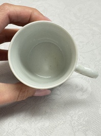 A rare Chinese 'Portrait' cup and saucer, Hervou&euml;t collection, 18/19th C.