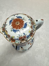A Chinese export famille rose 'Xi Xiang Ji' jug and cover, Yongzheng/Qianlong