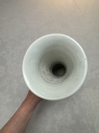 A Chinese Dehua blanc de chine 'Gu' vase, 19th C.