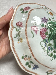 A Chinese famille rose covered tureen and stand with floral design, Qianlong