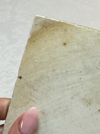 A Chinese famille verte 'Rice and Silk Production' plaque, 19th C.