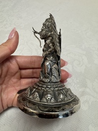 A repouss&eacute; silver figure of Garuda, Southeast Asia, 19/20th C.