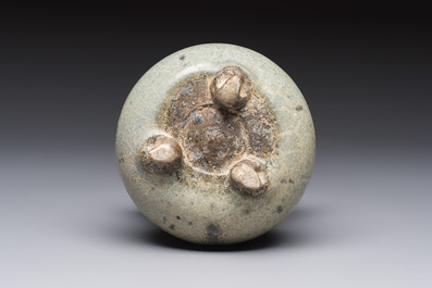 A Chinese junyao tripod censer with handles, Jin/Yuan