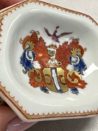 A Chinese armorial salt with the arms of Valckenier of Amsterdam for the Dutch market, Qianlong, ca. 1735&ndash;40