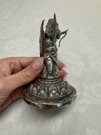 A repouss&eacute; silver figure of Garuda, Southeast Asia, 19/20th C.