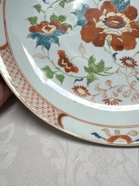 Two Chinese famille rose dishes with floral design, Yongzheng/Qianlong