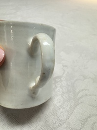 A rare Chinese 'Portrait' cup and saucer, Hervou&euml;t collection, 18/19th C.