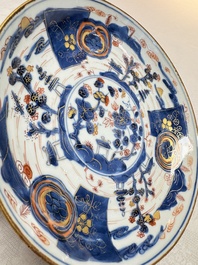 A Chinese Imari-style plate with landscape design, Johanneum mark, ex-collection of August the Strong, Kangxi