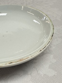 A pair of Chinese blue and white 'Bleu de Hue' covered bowls with landscape design, Phong Vu Quy Chu 風雨歸舟 marks, 19th C.
