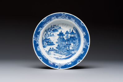 Five Chinese blue and white, Imari-style and famille rose wares, 18th C.