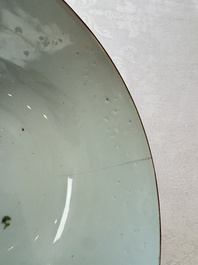 A Chinese famille verte 'Cranes' bowl, Kangxi
