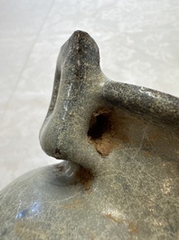 A Chinese junyao tripod censer with handles, Jin/Yuan