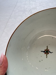 A Chinese famille verte 'Cranes' bowl, Kangxi