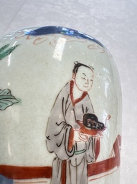 A Chinese wucai 'Jia Guan Jin Jue 加冠進爵' vase, Transitional period