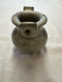 A Chinese junyao tripod censer with handles, Jin/Yuan