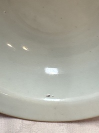Three Chinese famille rose pink-ground bowls with floral design, Qianlong mark and of the period