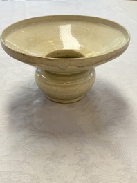 A Chinese bluish green-glazed spittoon, 'Zha Dou 渣斗', Five Dynasties