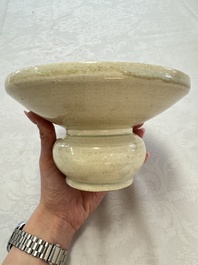 A Chinese bluish green-glazed spittoon, 'Zha Dou 渣斗', Five Dynasties