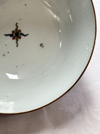 A Chinese famille verte 'Cranes' bowl, Kangxi