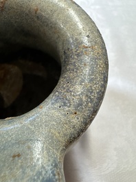 A Chinese junyao tripod censer with handles, Jin/Yuan