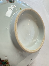 A Chinese famille verte 'Cranes' bowl, Kangxi