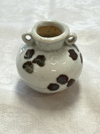 A Chinese russet-splashed jarlet, Yuan