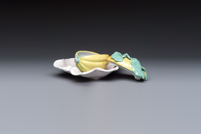 A fine polychrome Schrezheim faience 'Melon' tureen and cover, Germany, 18th C.