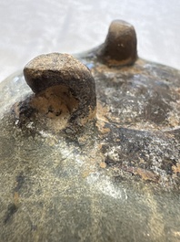 A Chinese junyao tripod censer with handles, Jin/Yuan