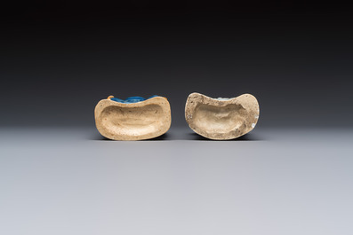 Five Chinese blue and white figures, Qianlong/Jiaqing