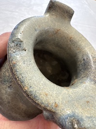 A Chinese junyao tripod censer with handles, Jin/Yuan