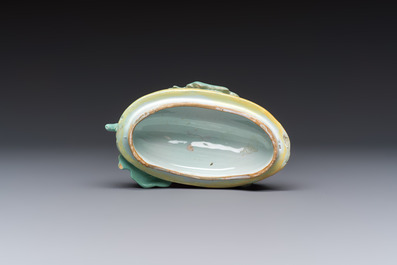 A fine polychrome Schrezheim faience 'Melon' tureen and cover, Germany, 18th C.