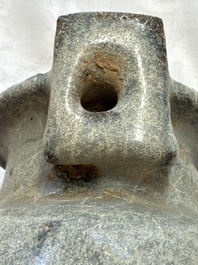 A Chinese junyao tripod censer with handles, Jin/Yuan