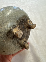 A Chinese junyao tripod censer with handles, Jin/Yuan