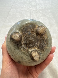 A Chinese junyao tripod censer with handles, Jin/Yuan