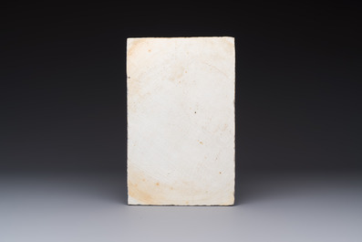 A Chinese famille verte 'Rice and Silk Production' plaque, 19th C.