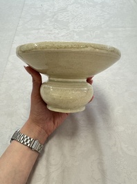 A Chinese bluish green-glazed spittoon, 'Zha Dou 渣斗', Five Dynasties