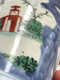 A Chinese wucai 'Jia Guan Jin Jue 加冠進爵' vase, Transitional period