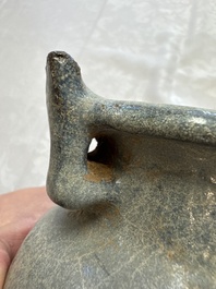 A Chinese junyao tripod censer with handles, Jin/Yuan