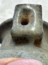 A Chinese junyao tripod censer with handles, Jin/Yuan
