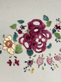 A Chinese famille rose punch bowl with figural design, Qianlong