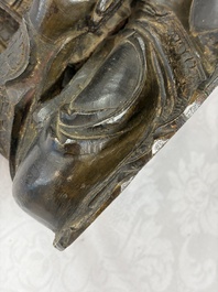 A Chinese bronze seated Buddha, Ming