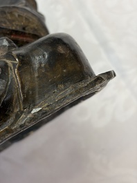 A Chinese bronze seated Buddha, Ming