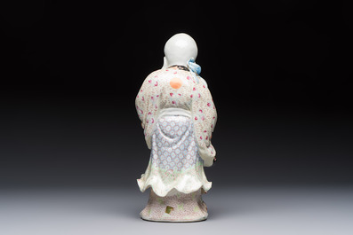 A fine Chinese famille rose figure of Shoulao, China mark, Guangxu/Republic