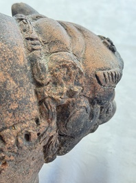 A Javanese terracotta boar-shaped money bank, probably Majapahit Kingdom, 15th C.