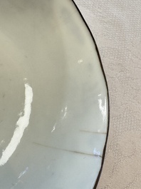 Four Chinese blue and white 'Bleu de Hue' cups and two bowls, various marks, 19th C.
