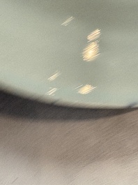 Six Chinese blue and white plates, a dish and a large tile, Yongzheng/Qianlong