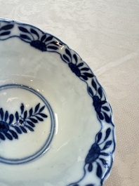 11 Chinese blue and white cups and 9 saucers, Kangxi and jade marks, Kangxi and later